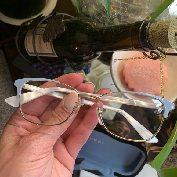 Authentic GUCCI 53 acetate/Metal optical glasses - Picture 5 of 13